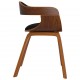 Valgomojo kėdės, 2vnt., juodos, lenkta mediena ir dirbtinė oda