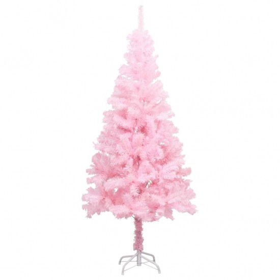 Dirbtinė Kalėdų eglutė su LED/žaisliukais, rožinė, 150cm, PVC