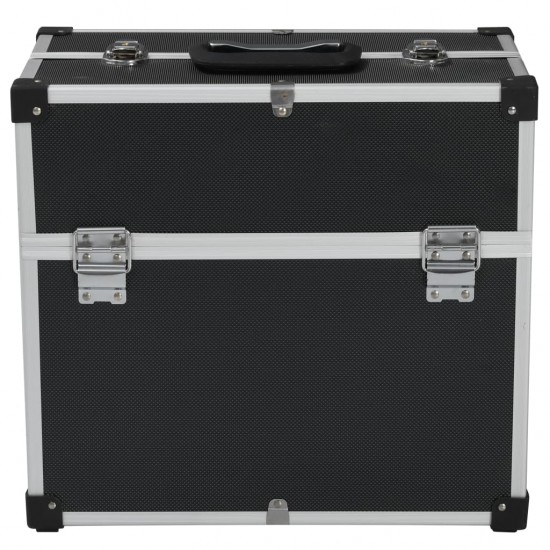 Įrankių lagaminas, juodos spalvos, 38x22,5x34cm, aliuminis