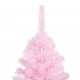Dirbtinė Kalėdų eglutė su LED/žaisliukais, rožinė, 180cm, PVC