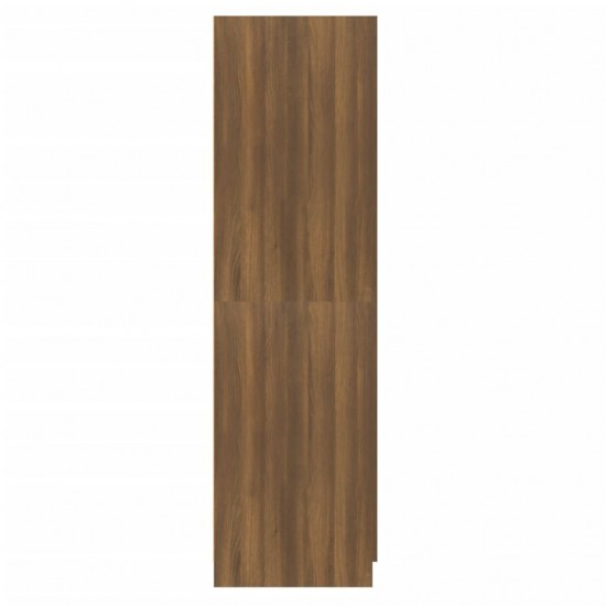 Drabužių spinta, rudos ąžuolo spalvos, 80x52x180cm, mediena