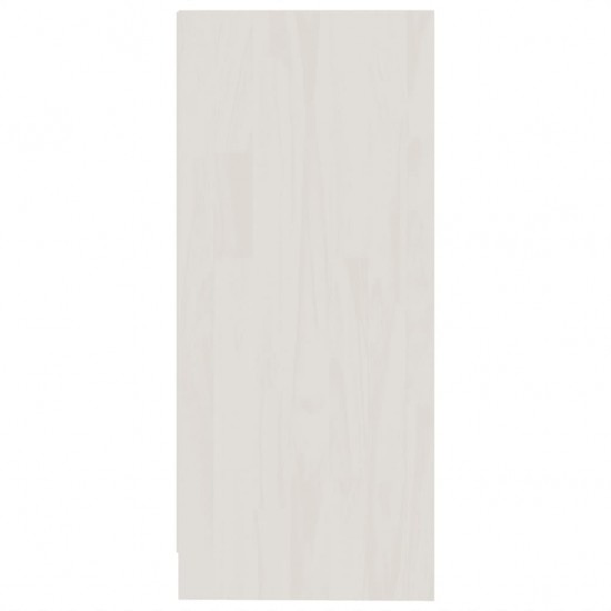 Šoninė spintelė, balta, 35,5x33,5x76cm, pušies medienos masyvas