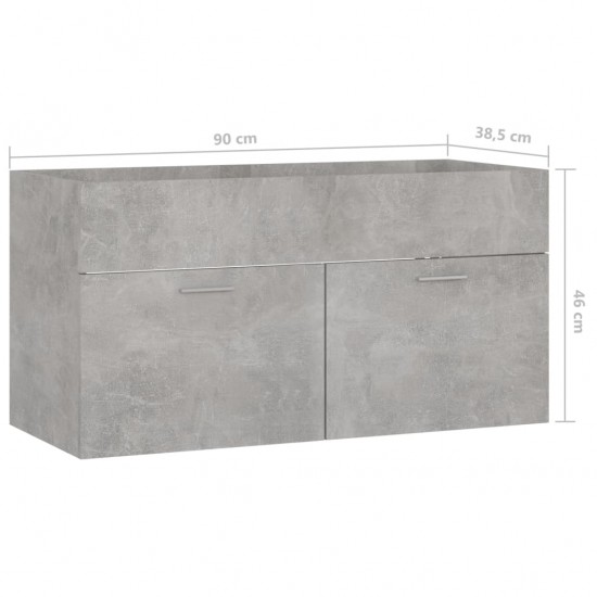 Spintelė praustuvui, betono pilkos spalvos, 90x38,5x46cm, MDP