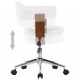 Valgomojo kėdės, 4vnt., baltos, lenkta mediena ir dirbtinė oda