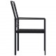 Sodo kėdės, 2vnt., juodos spalvos, PVC ratanas