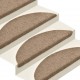 Lipnūs laiptų kilimėliai, 15vnt., kreminės spalvos, 65x21x4cm