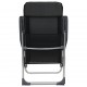 Sulankstomos kempingo kėdės, 2 vnt., juodos, aliuminis