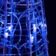 Akrilinė LED dekoracija piramidė, mėlynos spalvos, 90cm