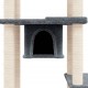 Draskyklė katėms su stovais iš sizalio, tamsiai pilka, 176cm
