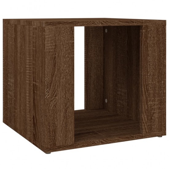 Naktinis staliukas, rudas ąžuolo, 41x40x36cm, apdirbta mediena