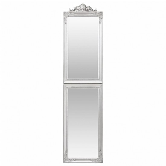 Laisvai pastatomas veidrodis, sidabrinės spalvos, 40x160cm