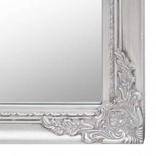 Laisvai pastatomas veidrodis, sidabrinės spalvos, 40x160cm