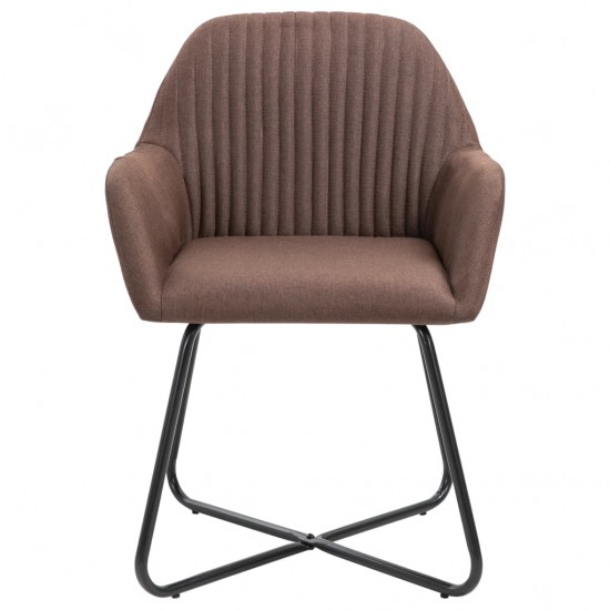 Valgomojo kėdės, 2vnt., rudos spalvos, audinys