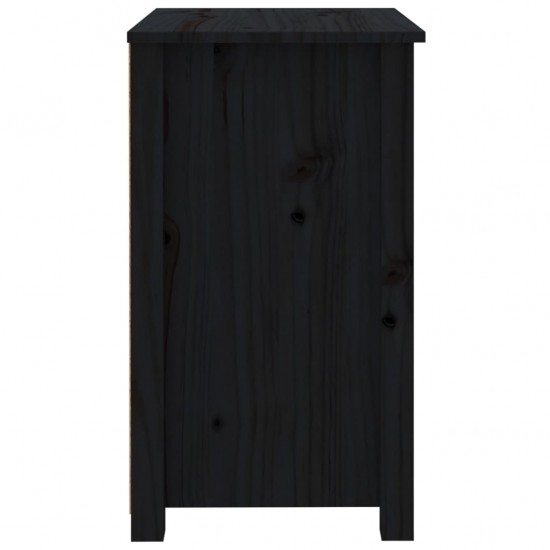 Naktinė spintelė, juoda, 50x35x61,5cm, pušies medienos masyvas
