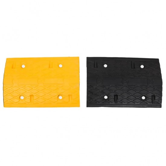 Greičio mažinimo kalnelis, geltonas/juodas, 323x32,5x4cm, guma