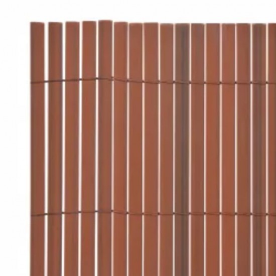 Dvipusė sodo tvora, rudos spalvos, 110x500cm