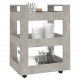 Virtuvės vežimėlis, betono pilkas, 60x45x80cm, apdirbta mediena