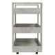 Virtuvės vežimėlis, betono pilkas, 60x45x80cm, apdirbta mediena