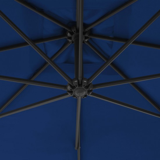 Gembinis skėtis su plieniniu stulpu, mėlynos spalvos, 250x250cm