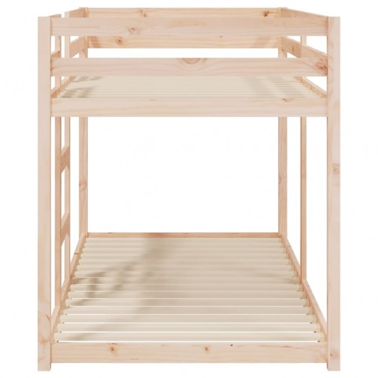 Dviaukštė lova, 90x200cm, pušies medienos masyvas