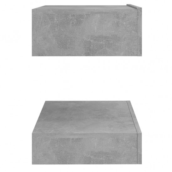 Naktinė spintelė, betono pilkos spalvos, 60x35cm, fanera