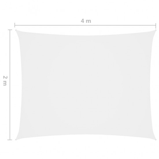 Uždanga nuo saulės, balta, 2x4m, oksfordo audinys, stačiakampė