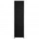 Drabužių spinta su 4 skyriais, juodos spalvos, 175x45x170 cm