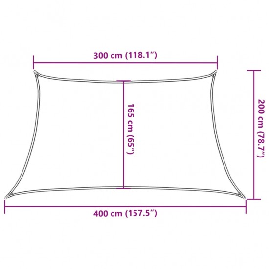 Uždanga nuo saulės, juodos spalvos, 3/4x2m, HDPE, 160g/m²