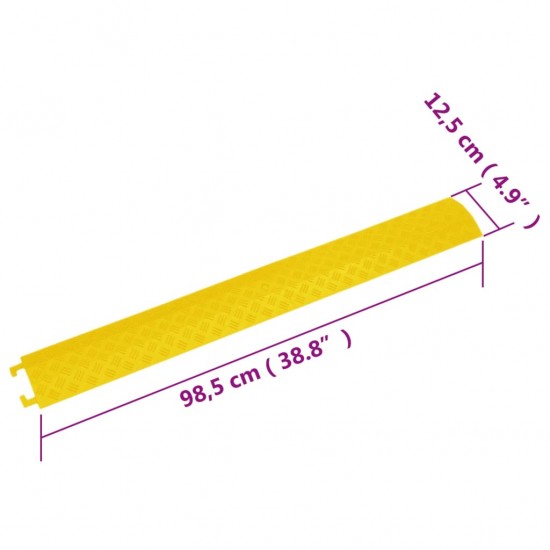 Apsauginės kabelių rampos, 4vnt., geltonos, 98,5 cm