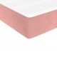 Spyruoklinis čiužinys, rožinės spalvos, 140x190x20cm, aksomas