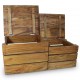 Daiktadėžės, 2 vnt., perdirbta masyvi mediena