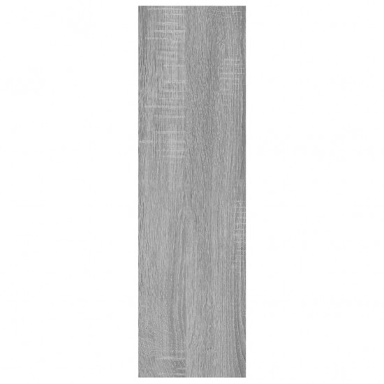 Sieninė lentyna, pilka ąžuolo, 75x16x55cm, apdirbta mediena