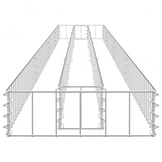 Gabiono vazonas, 360x30x10cm, galvanizuotas plienas, aukštas