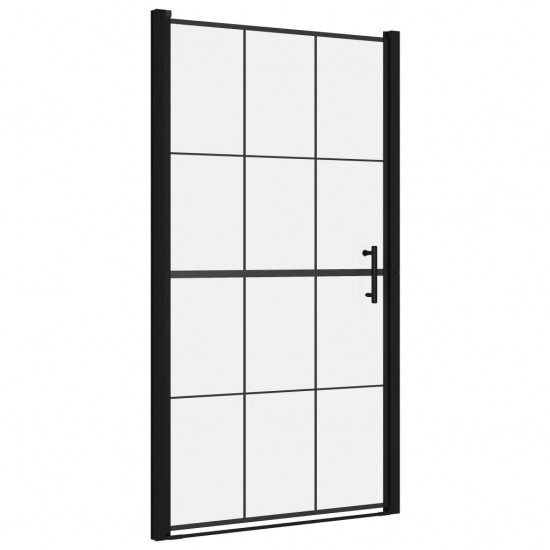 Dušo durys, juodos spalvos, 100x178cm, grūdintas stiklas