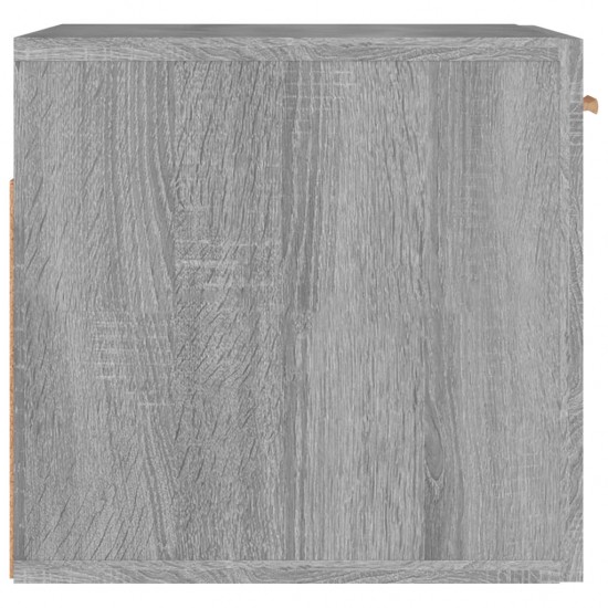 Sieninė spintelė, pilka ąžuolo, 80x35x36,5cm, apdirbta mediena