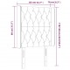 Galvūgalis su LED, tamsiai pilkas, 83x16x118/128cm, audinys