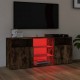 TV spintelė su LED apšvietimu, dūminio ąžuolo, 120x30x50cm