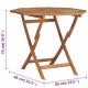 Sulankstomas sodo stalas, 85x85x76cm, tikmedžio masyvas