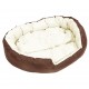 Dvipusė skalbiama pagalvė šunims, ruda ir kreminė, 110x80x23cm