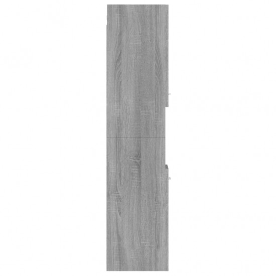 Vonios spintelė, pilka ąžuolo, 30x30x130cm, apdirbta mediena