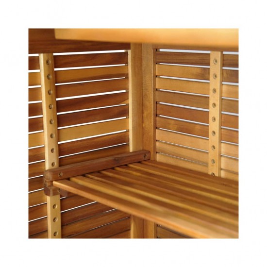 Sodo baro baldų komplektas, 3 dalių, akacijos medienos masyvas