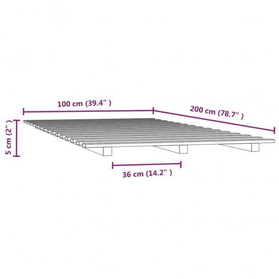 Lovos rėmas, medaus rudas, 100x200cm, pušies medienos masyvas