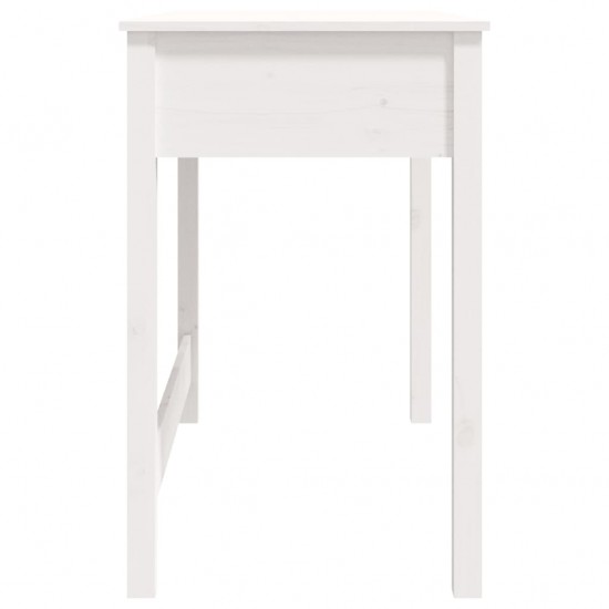 Rašomasis stalas su stalčiais, baltas, 100x50x78cm, pušis