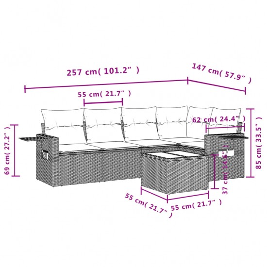 Sodo Adirondack staliukas, antracito spalvos, 38x38x46cm, HDPE