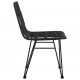 Sodo kėdės, 2vnt., juodos spalvos, 48x62x84cm, PE ratanas