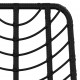 Baro taburetės, 2vnt., juodos, 45x56x103,5cm, ratanas/plienas