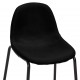 Baro kėdės, 6 vnt., juodos spalvos, audinys (281535+281536)