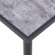 Valgomojo stalas, juodas ir betono pilkas, 200x100x75cm, MDF