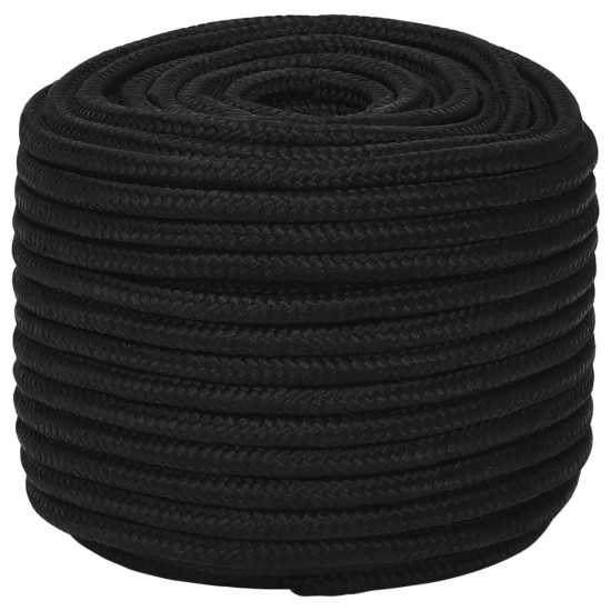 Darbo virvė, juodos spalvos, 12mm, 50m, poliesteris