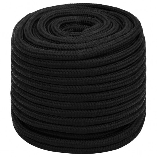 Darbo virvė, juodos spalvos, 16mm, 50m, poliesteris
